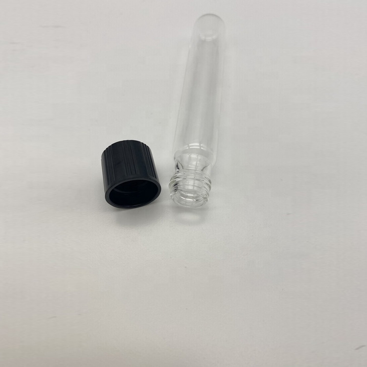 Heat-Resistant Glass Graduated Test Tube With Screw Laboratory or Medical Round Bottom Flat Bottom Glass Test Tube