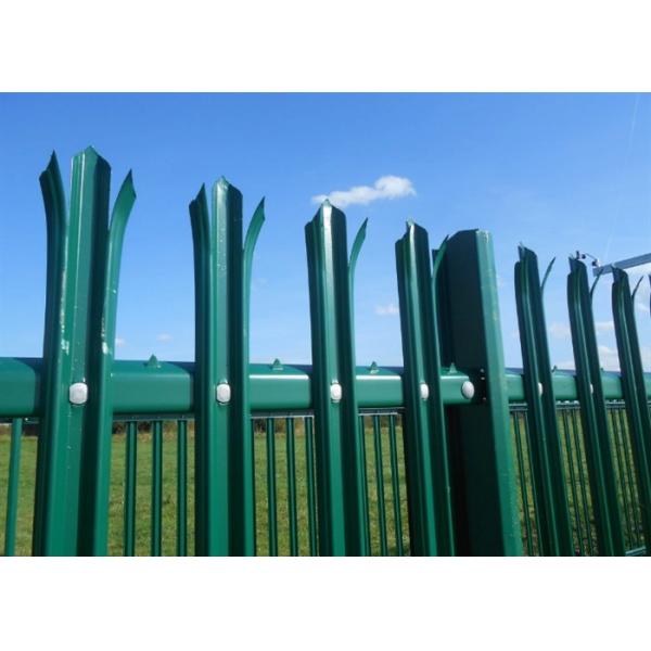 Powder Coated Ornamental Steel Palisade Fencing European Style For Garden