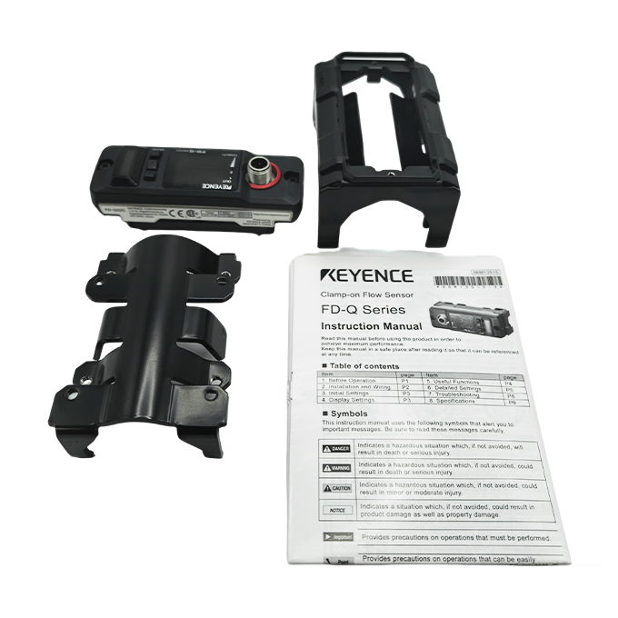 KEYENCE FD-Q Series Clamp Type Hot Mass Flow Sensor with Stainless Steel 100mA Output