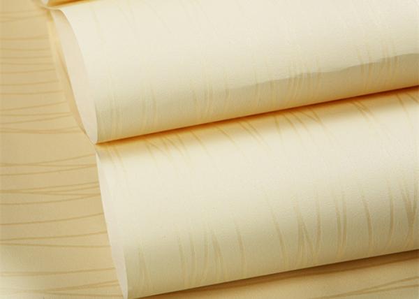 Creamy White Stripes Contemporary Wallpaper for Home , Non Permanent Wallpaper