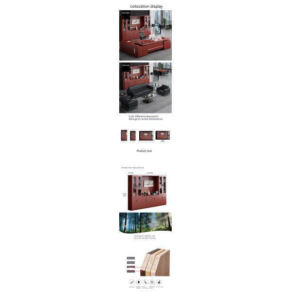 Librería de oficina de madera estilística Archivo de archivos gabinete de datos para almacenamiento y exhibición comercial