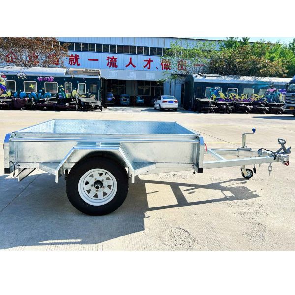 Remorques à boîte à essieu simple 6x4 Argenté, remorque basculante 750 kg PTAC