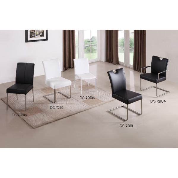 Stylish Comfortable Modern Leather Dining Chair With Stainless Steel Frame
