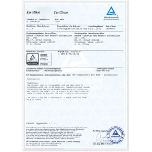 Henan Tianfon New Energy Tech. Co., Ltd Сертификации