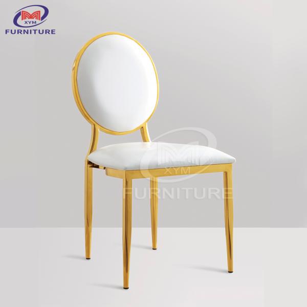 Rose Gold Upholstered Stainless Steel Hotel Banquet Chair for Wedding Wholesale