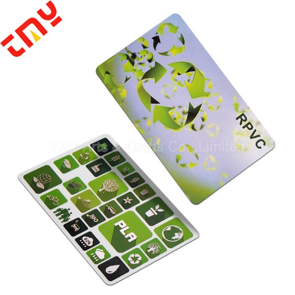 RPVC Eco Friendly NFC Smart Access Control Card 13.56mhz Recycled PLA Rfid Card
