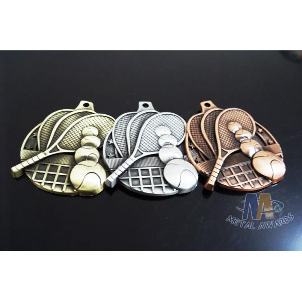 Custom Zinc Alloy Tennis Or Badminton Metal Engraved Medals, Sports Marathon Running Medallon
