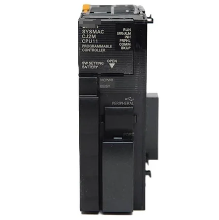 CJ2M-CPU11，CPU, 5K steps program, 32K words data memory, 32K words x 1 bank EM, 2560 I/O max, RS-232C serial port, USB programming port, 3 expansion racks max. in stock