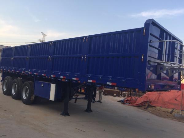 Dongfeng 3 Axle Side Wall Semi Trailer / Cargo Semi Trailer With Capacity 50T FUWA Axle
