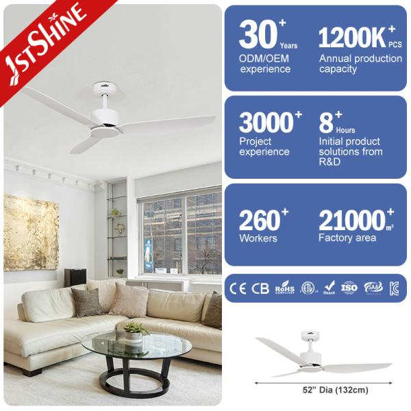 DC Powered 52 Inch Ceiling Fan With 6 Speeds Choice Smart Remote Control Included