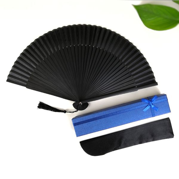 Customize Flower Edge Wedding Favour Fans Silk Fan Folding Bamboo Hand Fans With Tassels