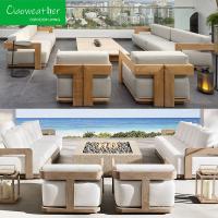 Outdoor Furniture Garden Sofa Set luxury teak sofa modern for Corner villa Hotel teakwood Patio