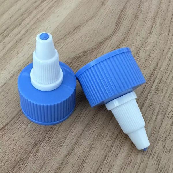 Conveniente 24/410 Twist Top Cap para botella de liqui en color azul