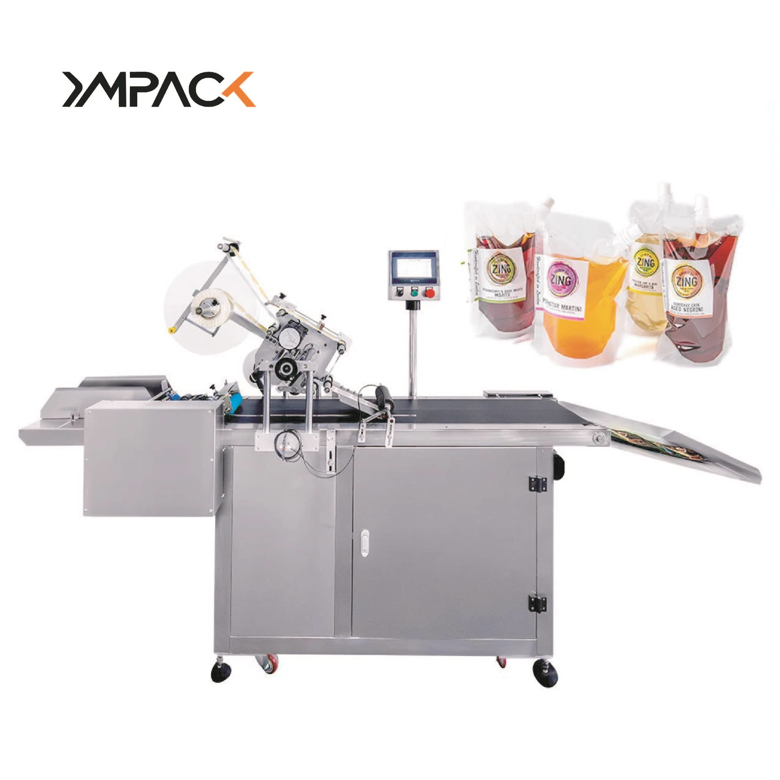High Accuracy Full Automatic Box Labeling Machine Tea Bags and Paper Boxes Flat Label Applicator Machine with Multifunction