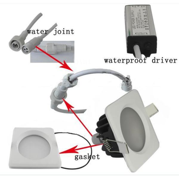 3 inch 9W square waterproof IP65 LED downlight for bathroom outdoor light CRI 80 samsung