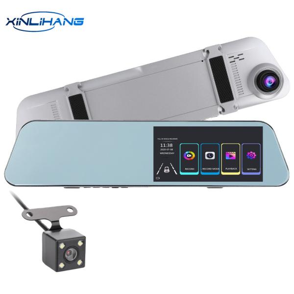 Автомобильная автомобильная камера с двумя объективами Blackbox DVR Full HD 1080P Автомобильная камера Зеркало заднего вида