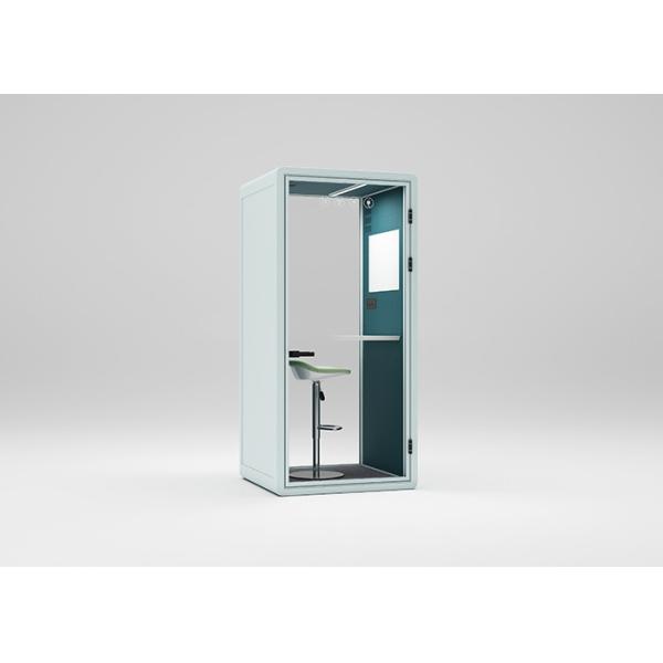 Soundproof Phone Booth Office Pod with Customizable Size and Tempered Glass for Private Workspaces