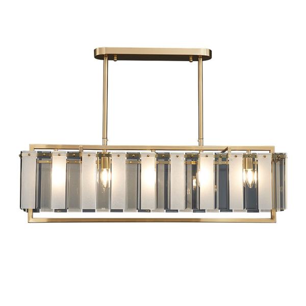 Luxury home decor lamp living room chandelier rectangle modern led crystal chandelier ceiling light(WH-CY-229)