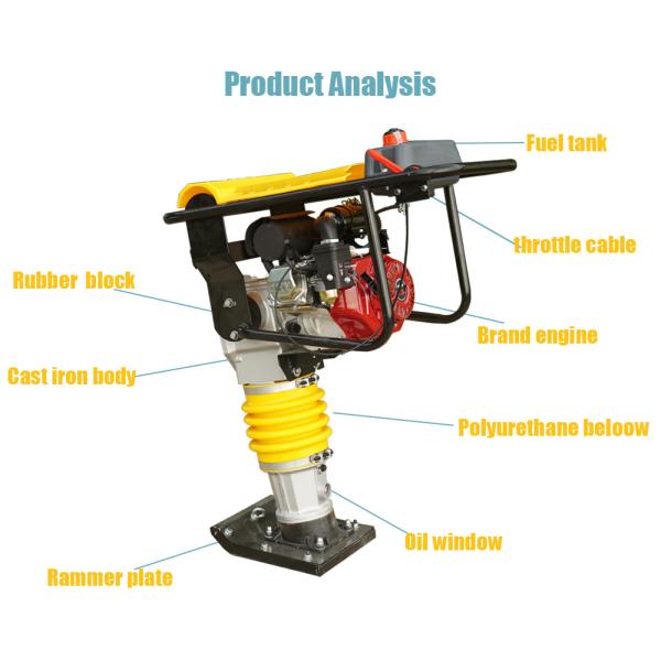 75 kg Aluminum Construction Soil Impact Rammer Tamping Compactor