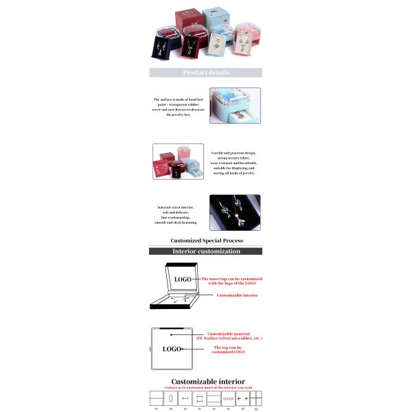 Taille personnalisée Boutique de bijoux Rose pour cadeau de la Saint-Valentin