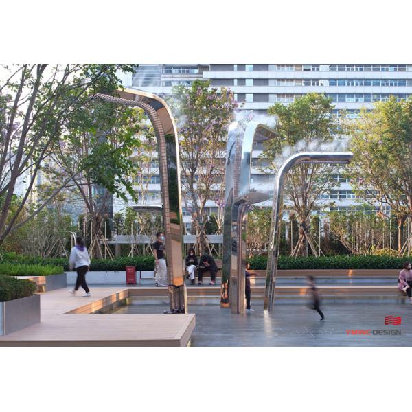 SCULPTURE Stainless Steel Water Features for Custom Art Installations in Unique Shapes