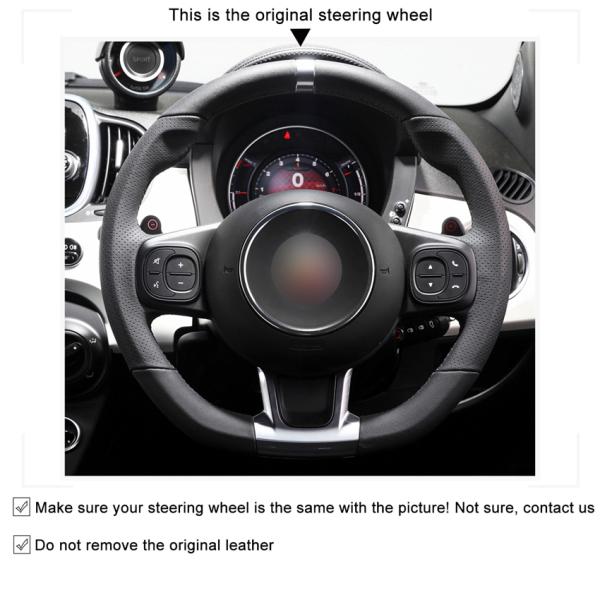 MEWANT For Abarth 595 595C 695 695C Fiat 500 500C The New Original Steering Wheel Cover Four Seasons Universal 45USD For Sale