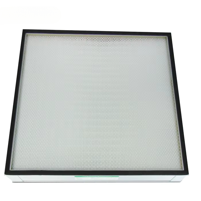 Mini Pleated HEPA Panel Filter with H13 H14 Efficiency for Custom Cleanroom HVAC and Aluminum Frame