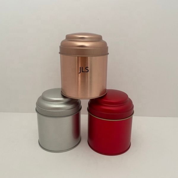 75mm 92mm Red Round Tea Tin Cans Double Lids For Food Tea Leaves Candy Coffee Bean