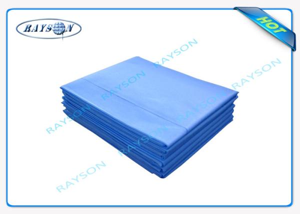 Do Virgin do polipropileno folha 100% de cama descartável azul para o hospital