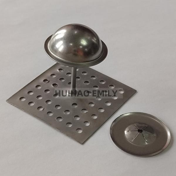 50mm Perforated base Rock Wool Fixing Insulation Pins With dome cap Washer