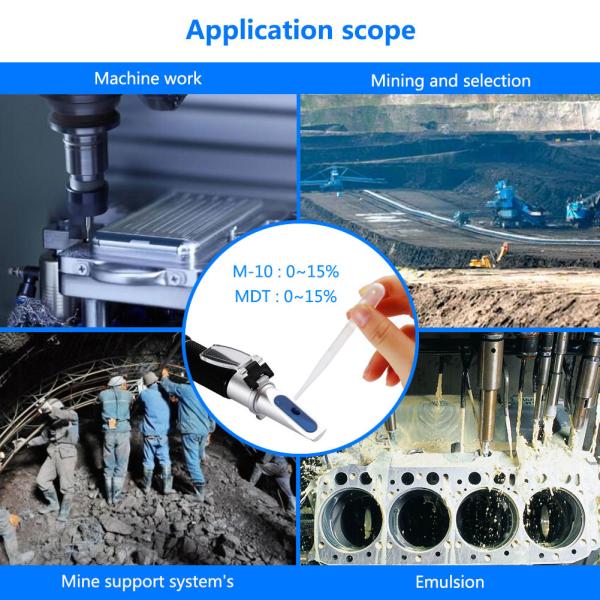 Emulsion Concentration Tester Hand Held Refractometers / Specific Gravity Refractometer