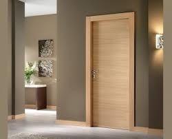 Simple Plywood Flush Panel Wooden MDF Interior Doors For Hotel Break Resistance