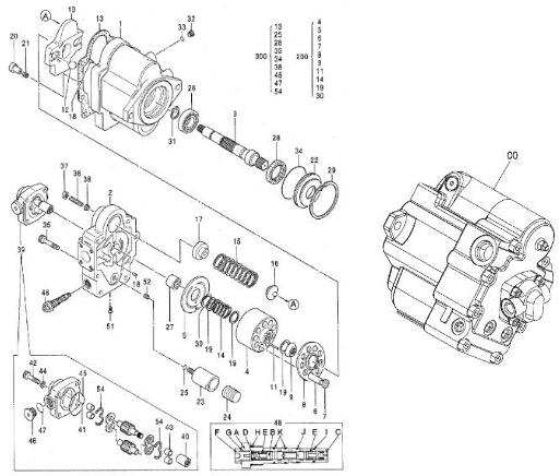 4621412 насос поршеня НАКХИ ПВК-2Б-505 гидравлический для Хитачи ЗС55УР-2 ЗС55УР-3