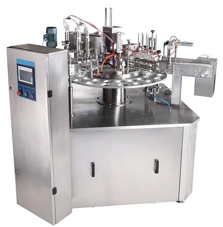 1200*1040*1800 Rotary Gelato Ice Cream Cup Filling Sealing Machine for Food Shop Sale