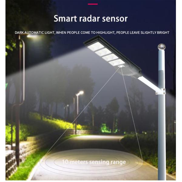 Waterproof Motion Sensor Integrated Solar Street Light With Solar Panel