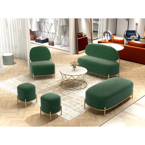 Elegent Velvet Fabric Modern Living Room Sofa Set Scandinavian Style