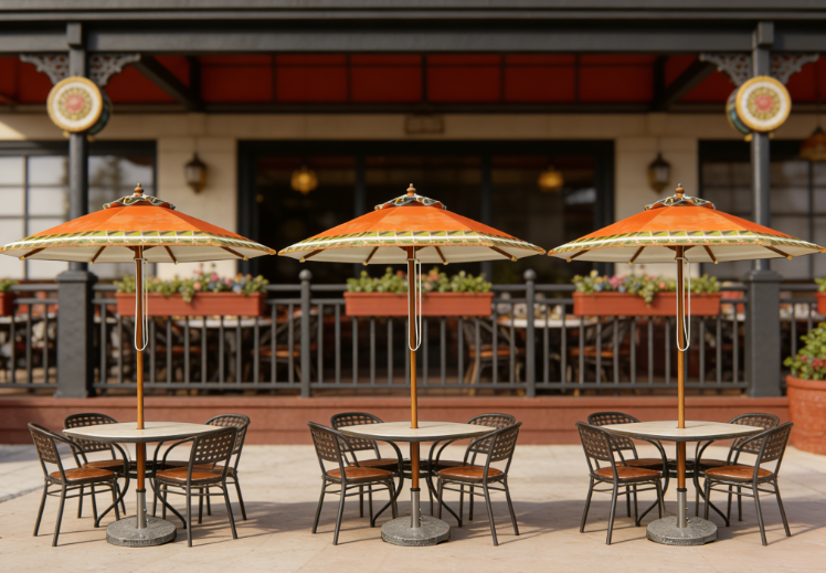 Custom Promotional Beach Umbrellas Printed Parasol for Beach Garden Poolside Resort