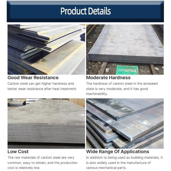 980 мм 1000 мм 1500 мм Q235B Углеродистая стальная плитка Лист высокой прочности