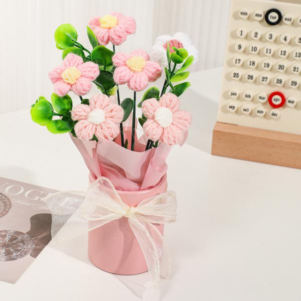 Fleurs Variété Tricoté Poivre de tournesol Bouteille parfaite pour la Fête de la Femme et la Fête des Mères