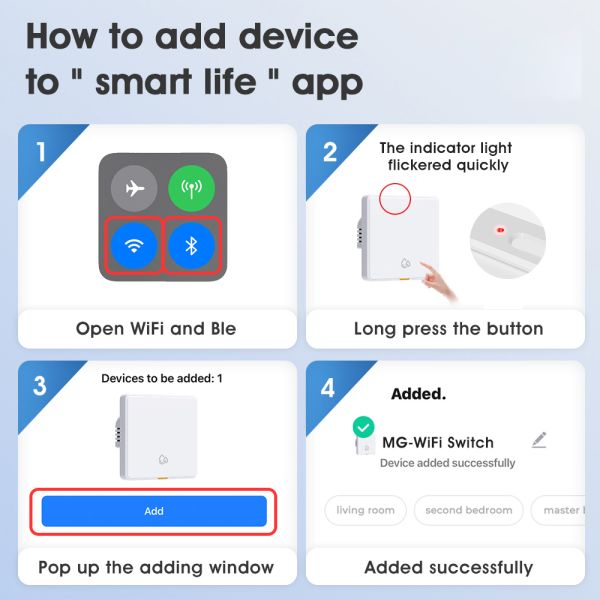 20A WiFi RF433 Switch For Water Heater Tuya Smart Home 4000W Timing Countdown Wireless Wall Switch APP Voice Control With Alexa Google Home