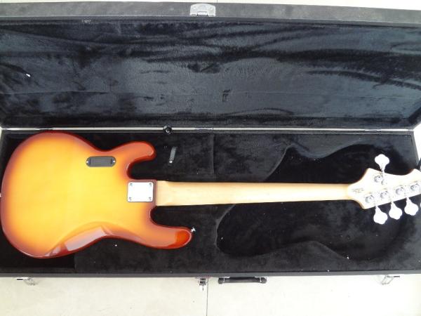 5 string basss guitar Ernie ball Musicman Sting Ray5 bass Sunburst color Active pickups