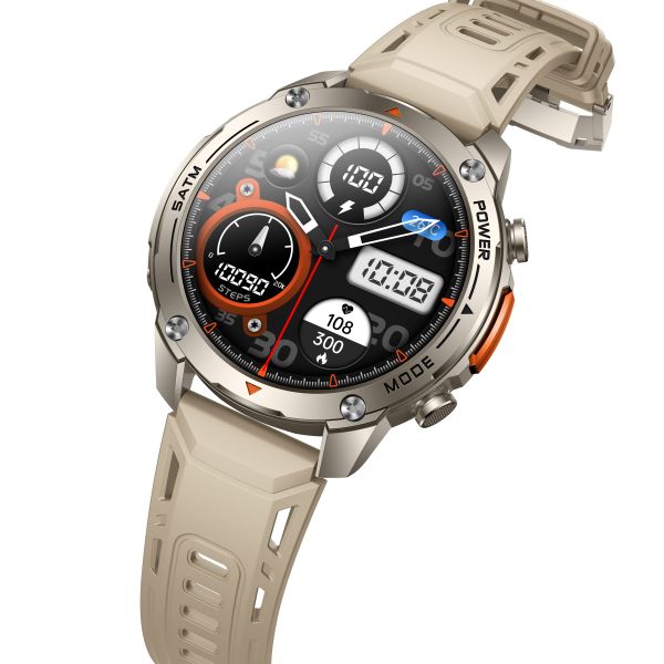KW300 GPS Sport Smartwatch with AMOLED Display 5ATM Waterproof