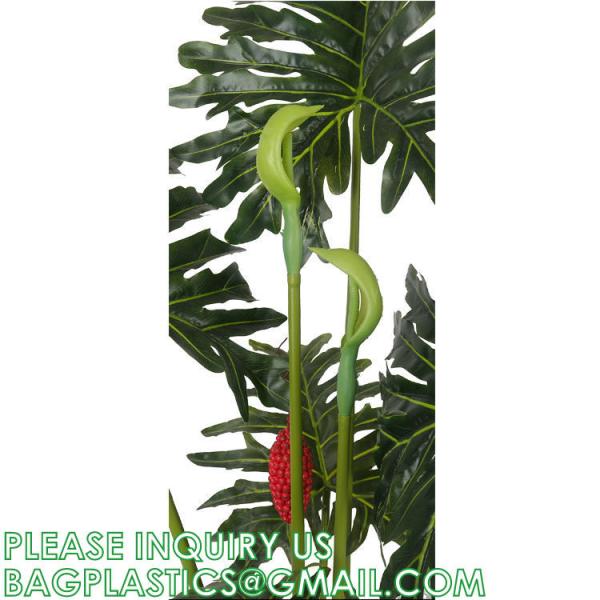 Artificial Plants 15 Inch Artificial Dripping Guanyin Tree Faux Plants Décor Indoor Outdoor,Fake Plastic Plants