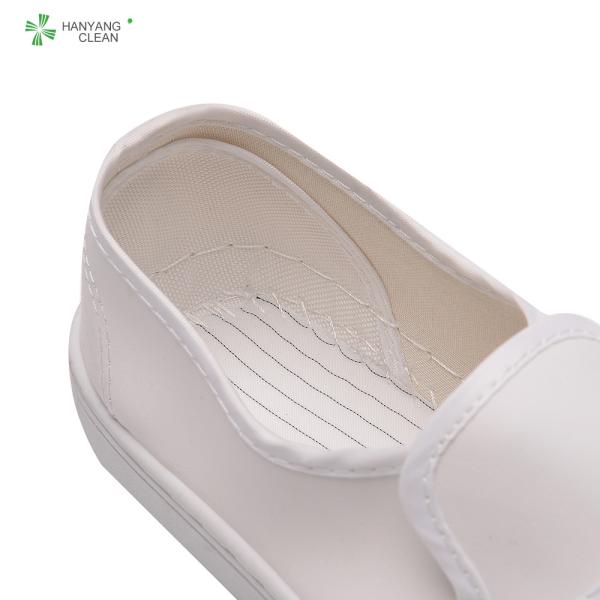 Deslizamento respirável branco do PVC da sala de limpeza sapatas de couro antiestáticas da malha do esd da sapata do laboratório do único anti