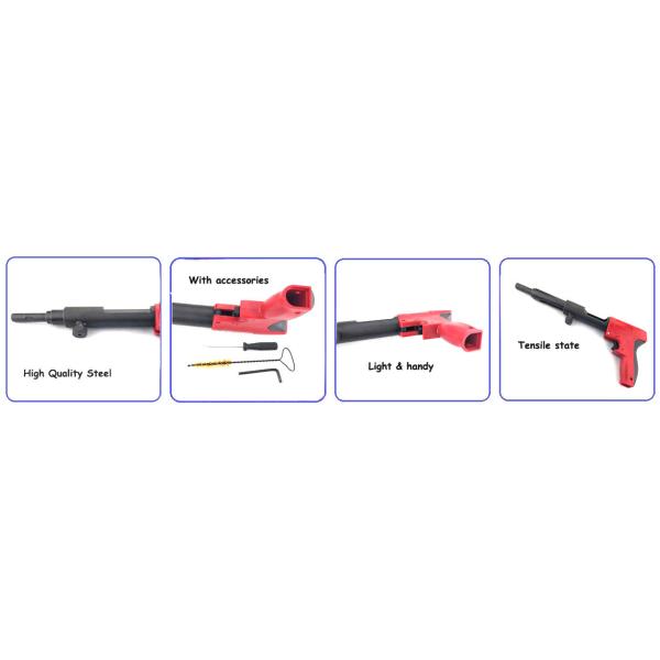 Mini Nail Gun Industrial Grade Powder Actuated Steel Iron Manual Power Source 335mm Length