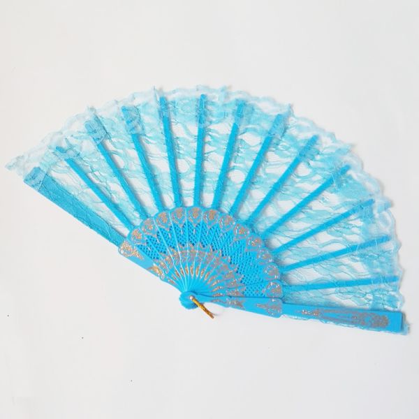 [I AM YOUR FANS] Hot Selling Lace Wedding Hand Fans Folding Fan Plastic Hand Fan