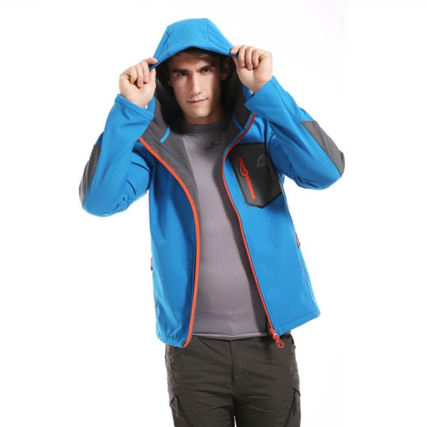 Camping Trekking Waterproof Hiking Coat Multiple Colors Zipper Closure Warm
