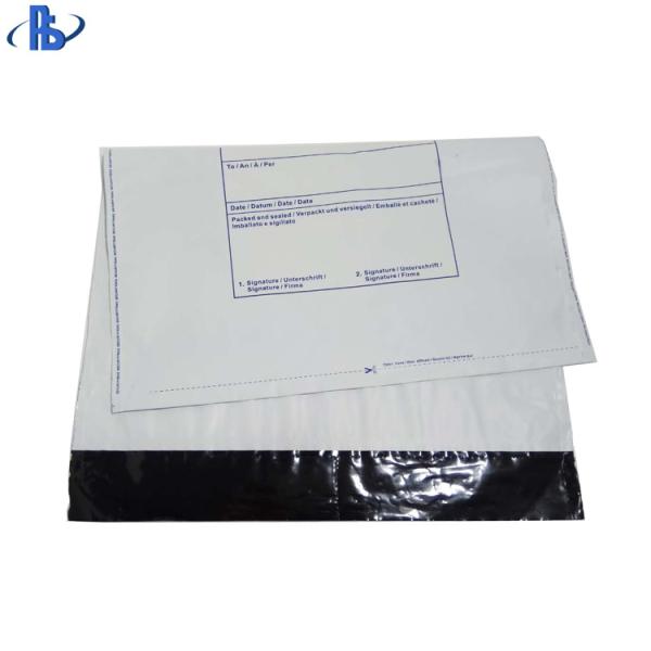 Transport safety bag tamper proof Plastic Seal Bags Evident Security Cash Deposit Bags