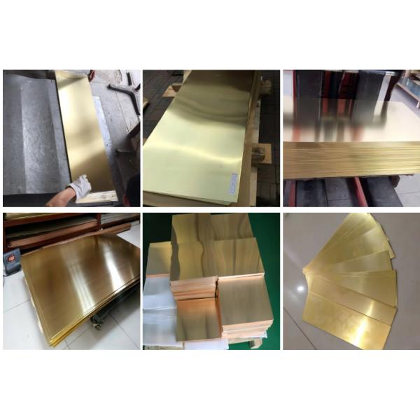 C10100 C12000 Tôle de cuivre plate en laiton 20-2500mm Industrielle