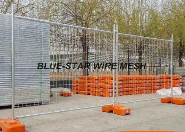 Hot Dipped Galvanized Welded Wire Fence Panels , Temporary Wire Mesh Fence Panels